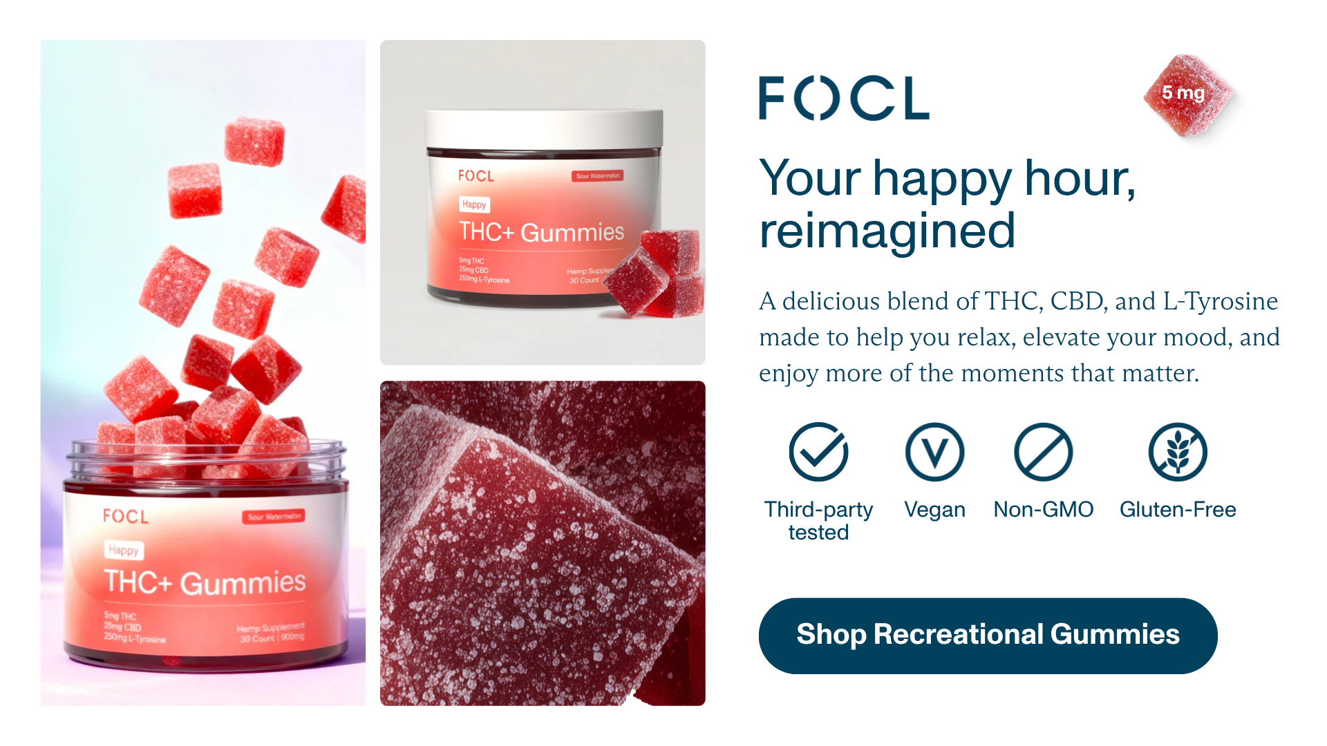 Your Happy Hour, Reimagined: Shop Recreational Gummies